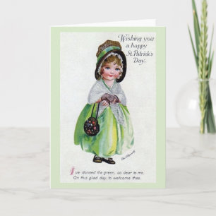 Victorian Donning Of Green St. Patrick's Day Card