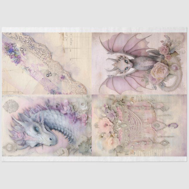 Victorian Dragon Series Design 13 Tissue Paper (Front)