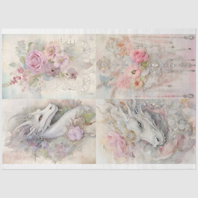 Victorian Dragon Series Design 9 Tissue Paper (Front)