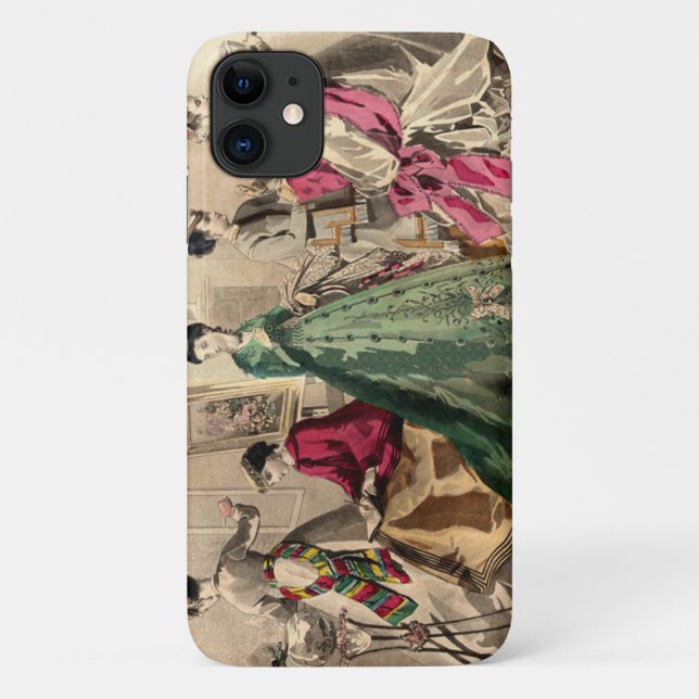 Victorian Dress With Pink Bow Case-Mate iPhone Case (Back)
