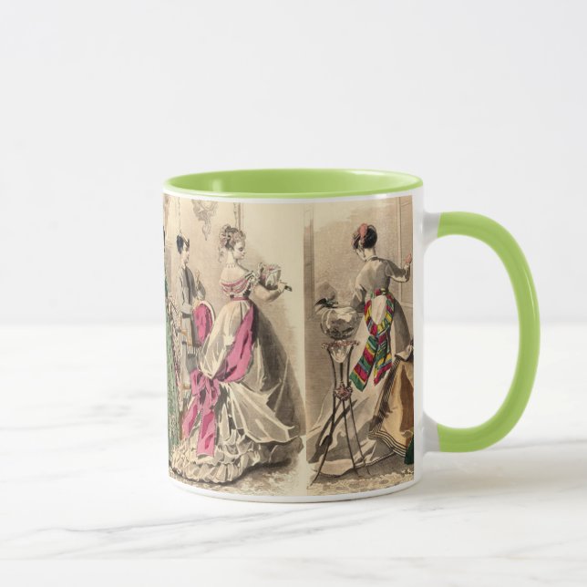 Victorian Dress With Pink Bow Mug (Right)