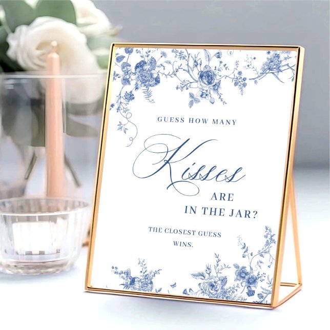 Victorian Dusty Blue French Garden Bridal Shower Poster (Creator Uploaded)