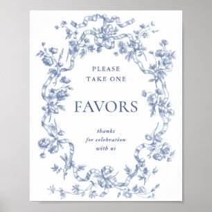 Victorian Dusty Blue French Garden Favours Sign