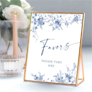 Victorian Dusty Blue French Garden Favours Sign