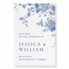 Victorian Dusty Blue French Garden WELCOME Wedding