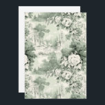 Victorian Dusty Blue French Toile Photo Wedding Invitation<br><div class="desc">For further customisation,  please click the "customise further" link and use our design tool to modify this template. 
 If you need help or matching items,  please contact me.</div>