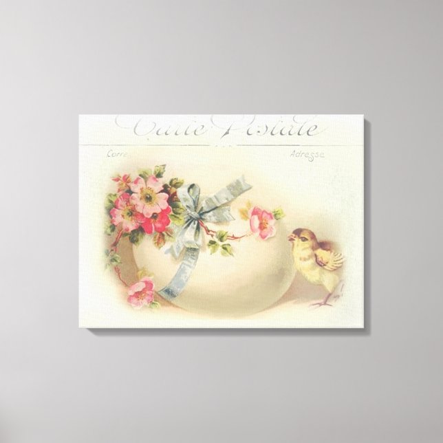 Victorian Easter chic and egg Canvas Print (Front)