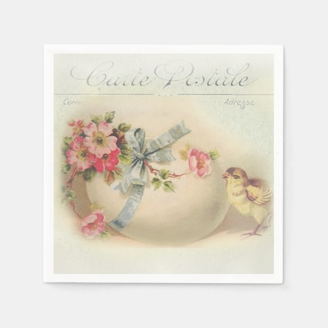 Victorian Easter chic and egg Napkin (Front)