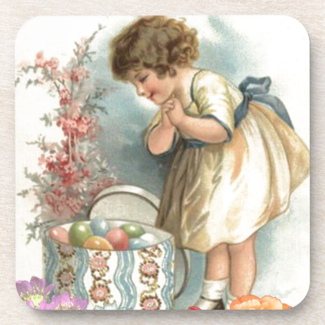 victorian easter eggs coaster (Front)