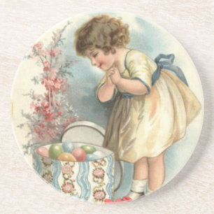victorian easter eggs coaster