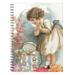 victorian easter eggs spiral notebook