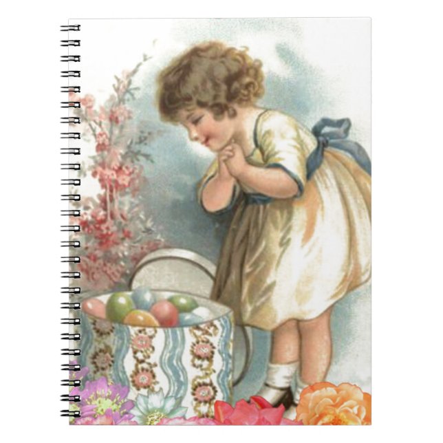 victorian easter eggs spiral notebook (Front)