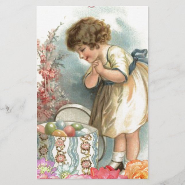 victorian easter eggs stationery (Front)