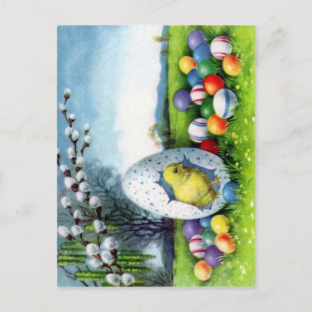 Victorian Easter Ephemera Holiday Postcard (Front)