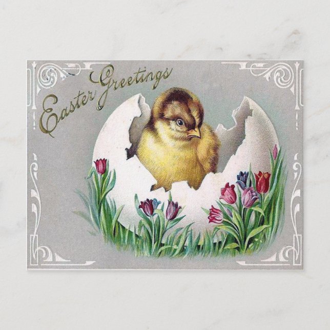 Victorian Easter Ephemera Holiday Postcard (Front)