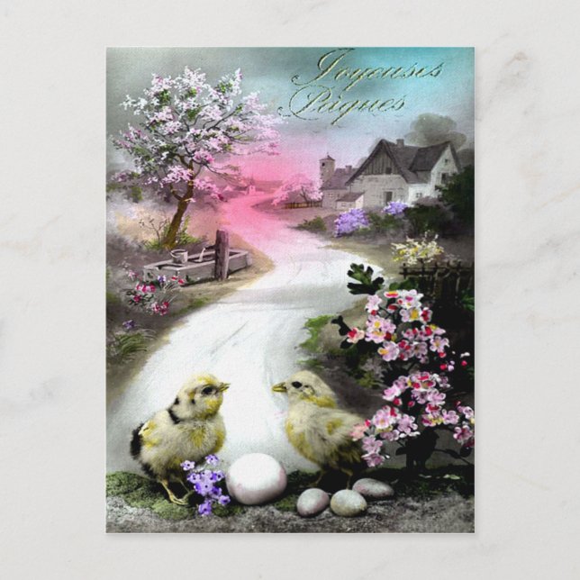 Victorian Easter Holiday Postcard (Front)