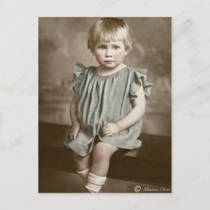 victorian Edwardian Sepia Hand Tinted Postcard 12