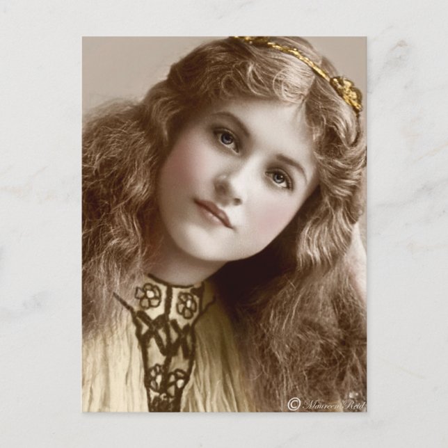 victorian Edwardian Sepia Hand Tinted Postcard 15 (Front)