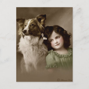 victorian Edwardian Sepia Hand Tinted Postcard 16