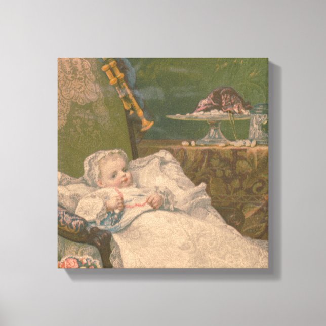 Victorian Elegance: An Infant’s World  Canvas Print (Front)