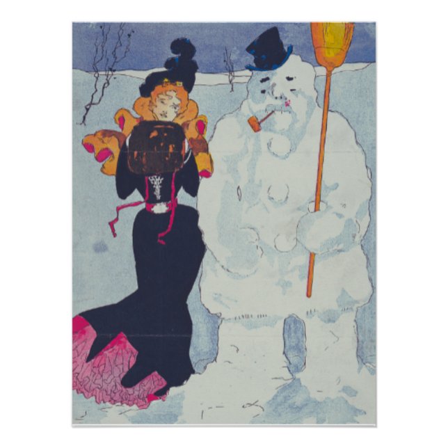 Victorian Elegance Meets the Snowman Poster (Front)