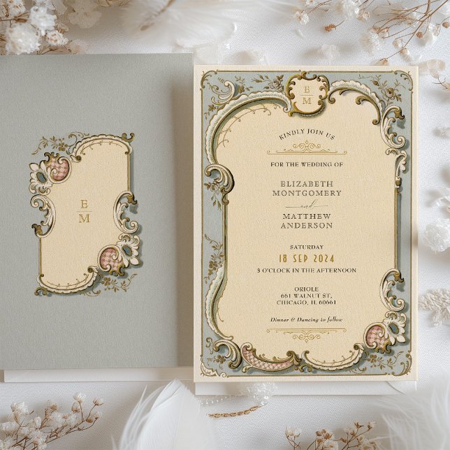 Victorian Elegance Wedding Invitation Card (Creator Uploaded)