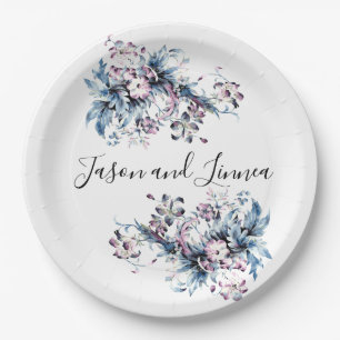 Victorian Elegant Flowers Romantic Beloved Paper Plate