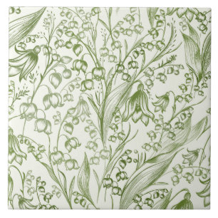 Victorian Elegant Lilly of the Valley Pattern  Tile
