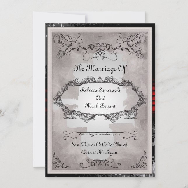 Victorian Elegant Wedding Invitation (Front)