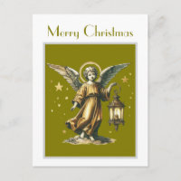 Victorian Elegant Xmas Angel and Lantern
