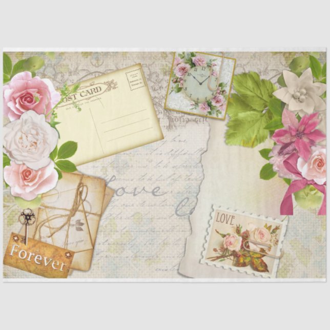 Victorian  Emphemera Series Design 10 Tissue Paper (Front)
