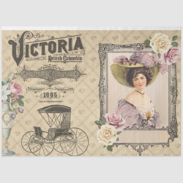 Victorian  Emphemera Series Design 21 Tissue Paper (Front)