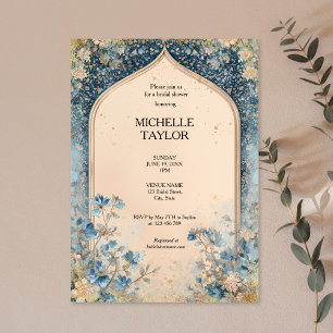 Victorian Enchanted Garden Elegant Floral Bridal Invitation