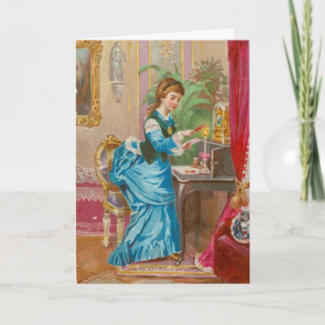 Victorian encouraging poem "If one proves weak…" Card (Front)