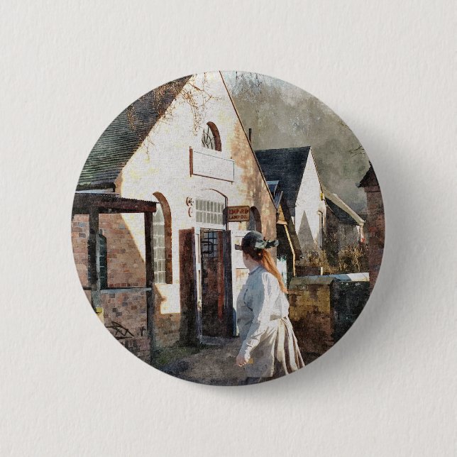 VICTORIAN ENGLAND 6 CM ROUND BADGE (Front)