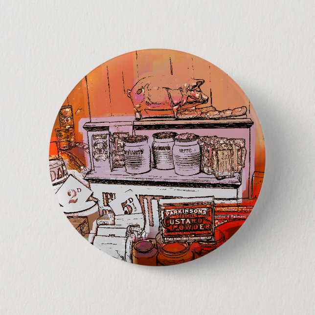 VICTORIAN ENGLAND 6 CM ROUND BADGE (Front)