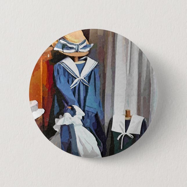 VICTORIAN ENGLAND 6 CM ROUND BADGE (Front)