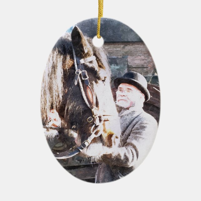 VICTORIAN ENGLAND CERAMIC TREE DECORATION (Front)