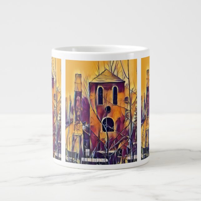 VICTORIAN ENGLAND FUNNY BUILDING LARGE COFFEE MUG (Front)