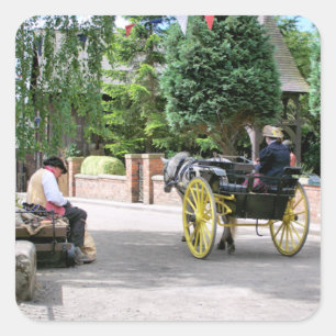 VICTORIAN ENGLAND SQUARE STICKER