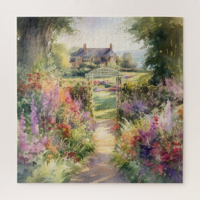 Victorian English Garden Jigsaw Puzzle (Vertical)