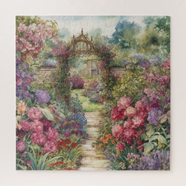 Victorian English Garden Jigsaw Puzzle (Vertical)
