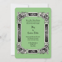 Victorian Era 1850 Rose Flowers Border Wedding