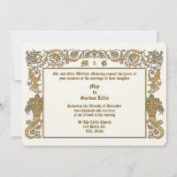 Victorian Era 1890 Cornucopias Foliage Wedding
