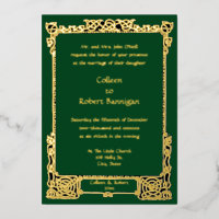 Victorian Era 1894 Celtic Knots Border Wedding