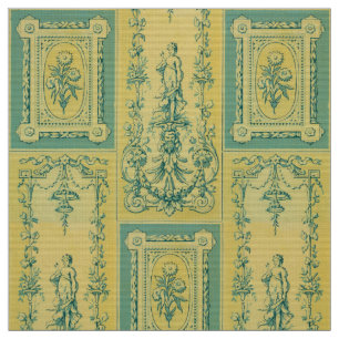 Victorian Era 1895 Rococo Revival Style Pattern Fabric