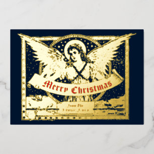 Victorian Era 1898 Christmas Angel With Banner