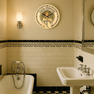 Victorian Era Art Nouveau French Perfume Ad Large Clock