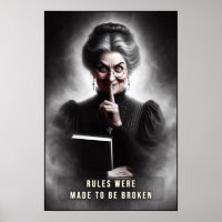 Victorian Era Creepy Headmistress Portrait Wall