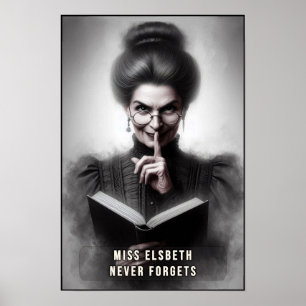 Victorian Era Creepy Headmistress Portrait Wall Poster